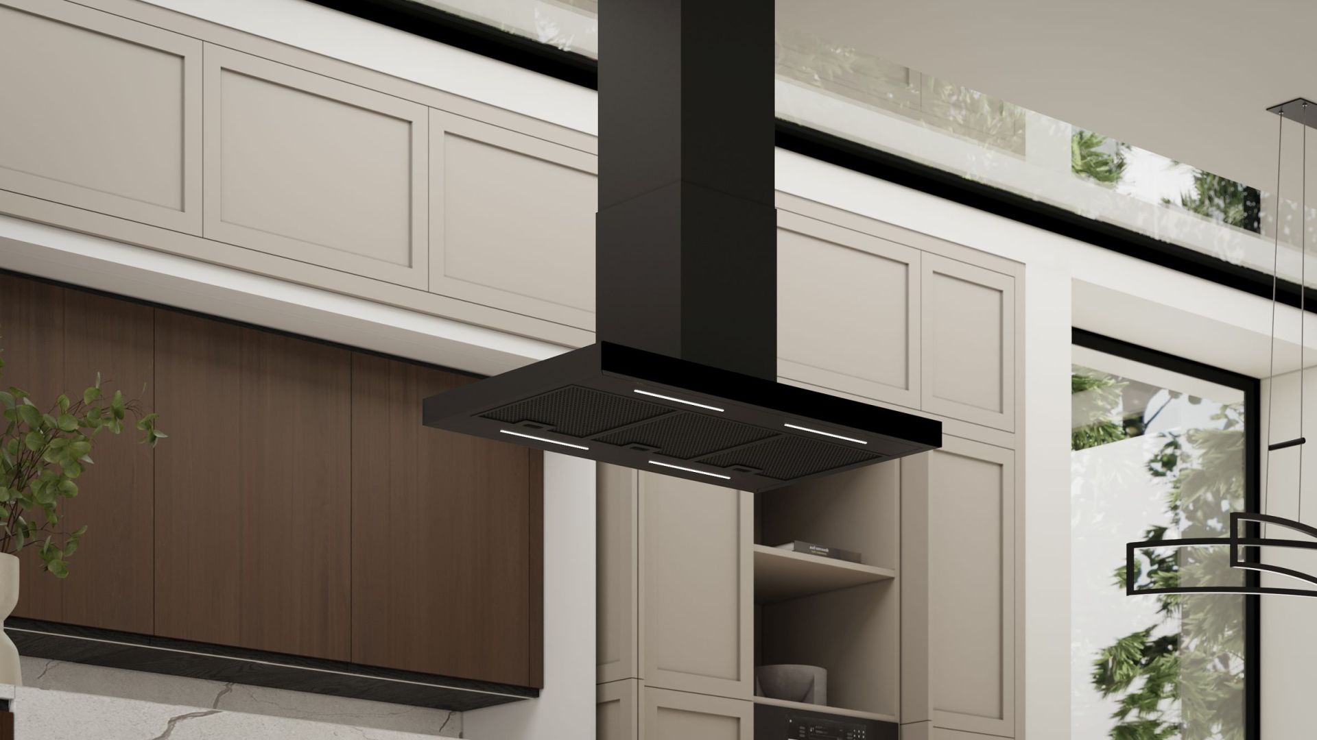 Hota insula Sento Eco Island Strips Black Matt - Negru Mat - Vizualizare 5