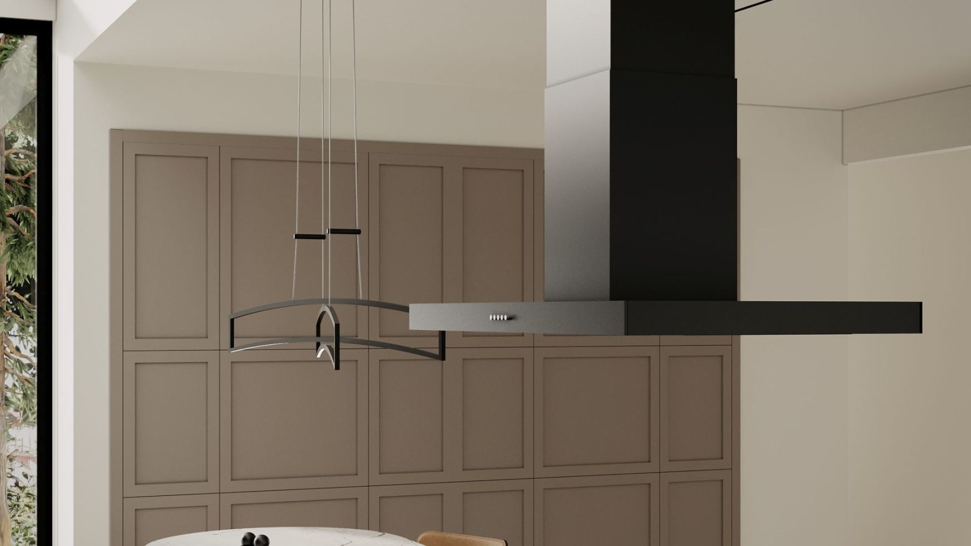 Hota insula Sento Eco Island Strips Black Matt - Negru Mat - Vizualizare 7