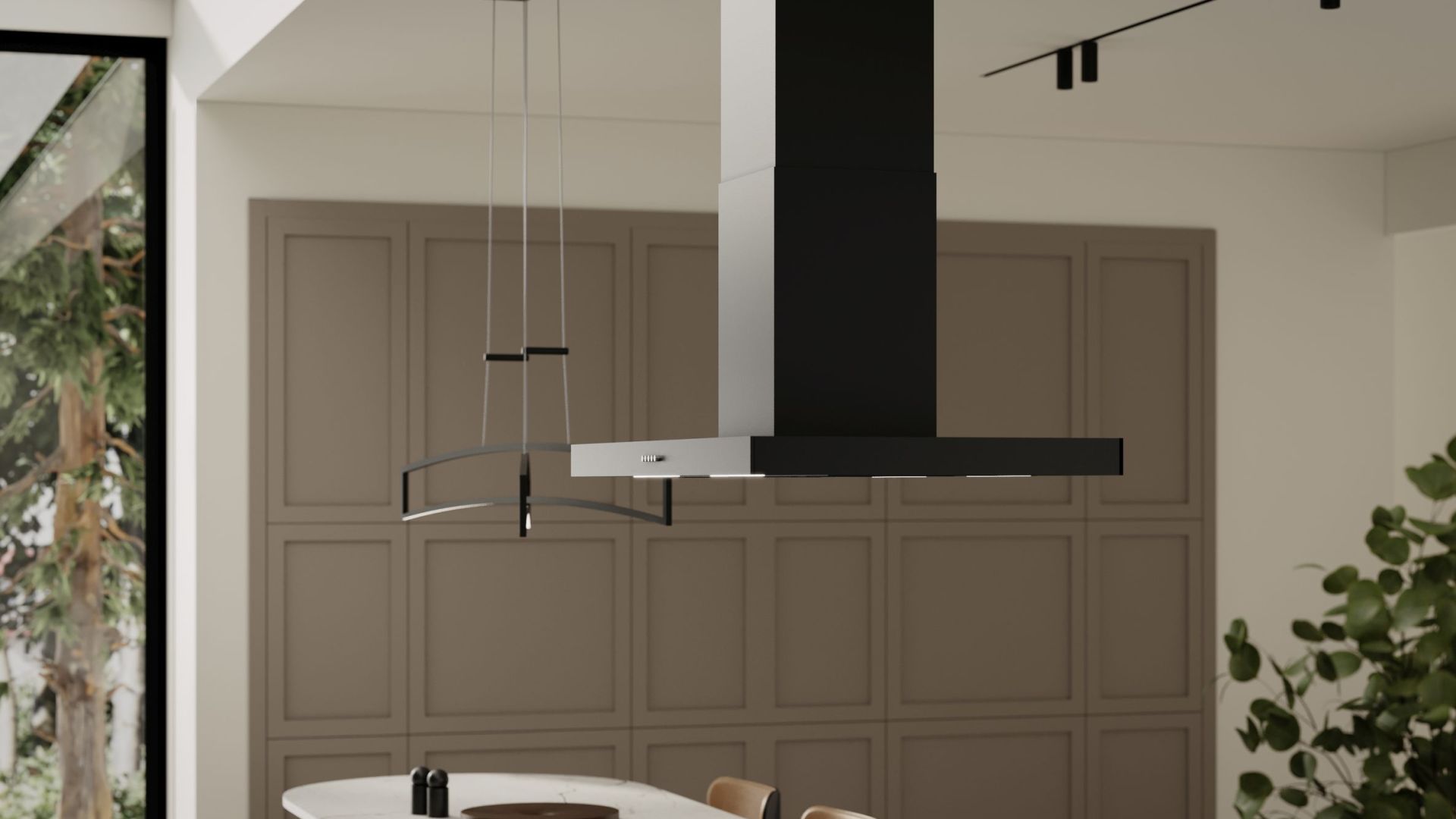 Hota insula Sento Eco Island Strips Black Matt - Negru Mat - Vizualizare 9