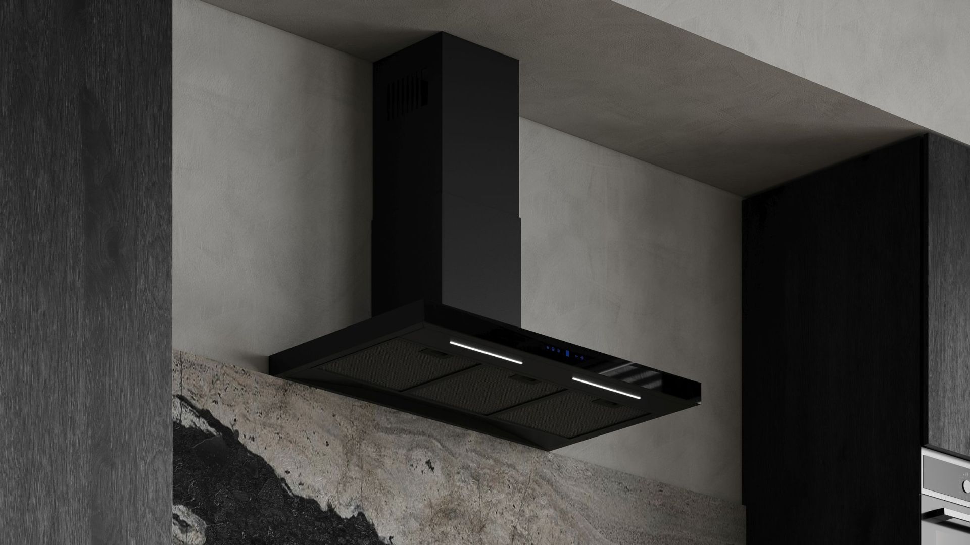 Hota decorative Sento OR Strips Black Matt - Negru Mat - Vizualizare 4