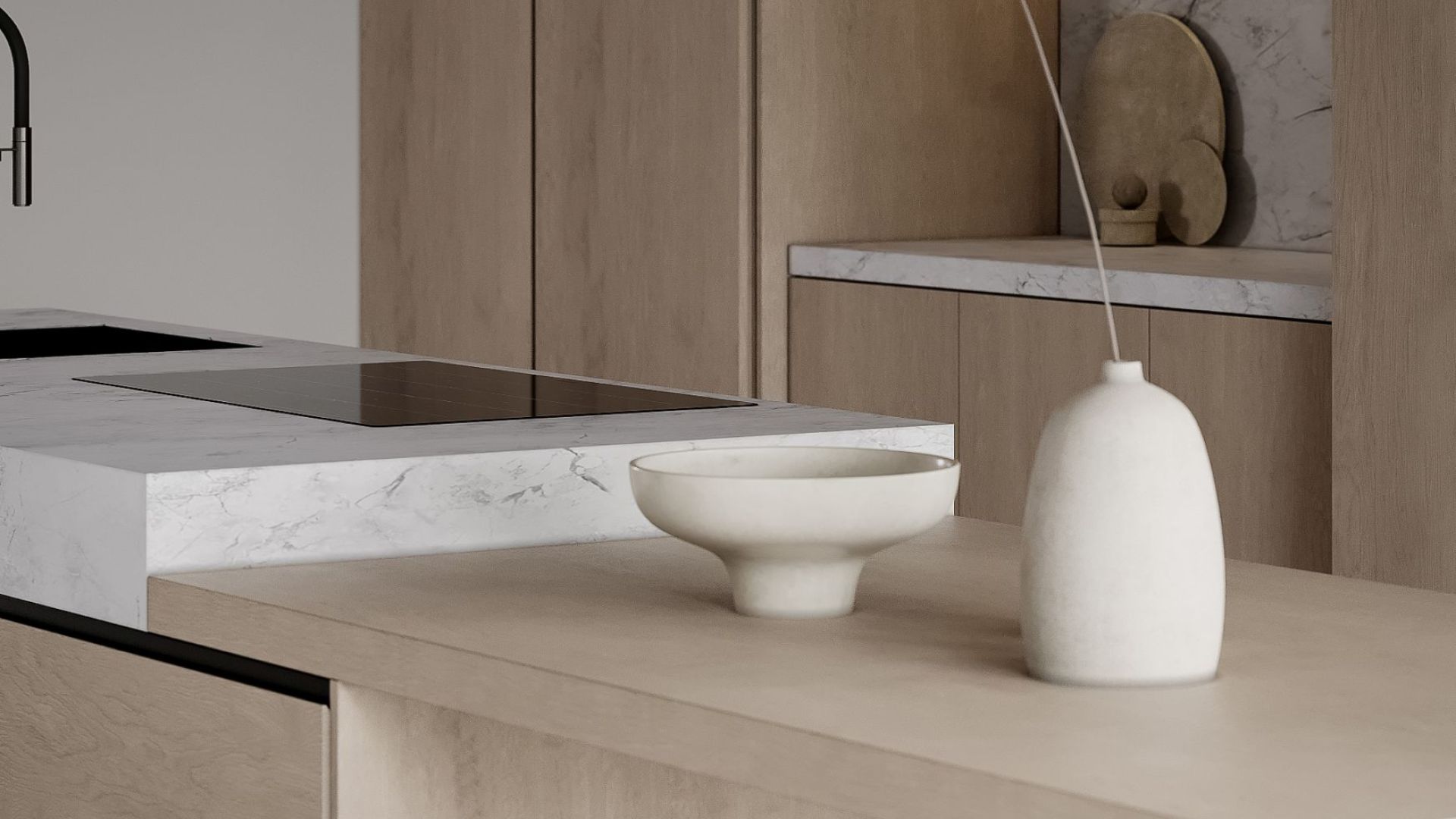 Hota insula Tubo Black Matt Gesture Control - Negru Mat - Vizualizare 3