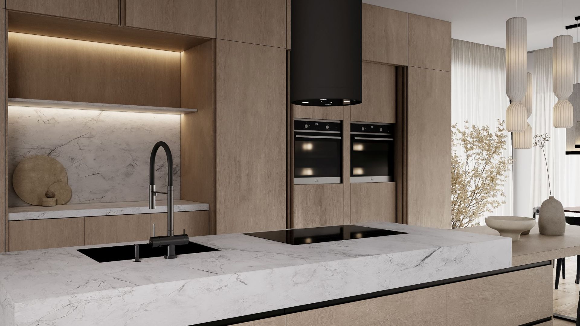 Hota insula Tubo Black Matt Gesture Control - Negru Mat - Vizualizare 4