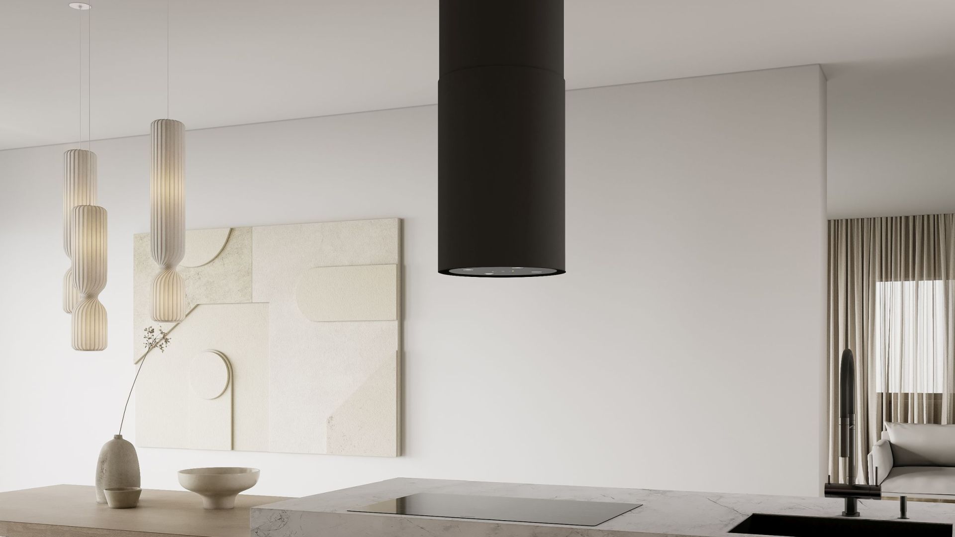 Hota insula Tubo Black Matt Gesture Control - Negru Mat - Vizualizare 6