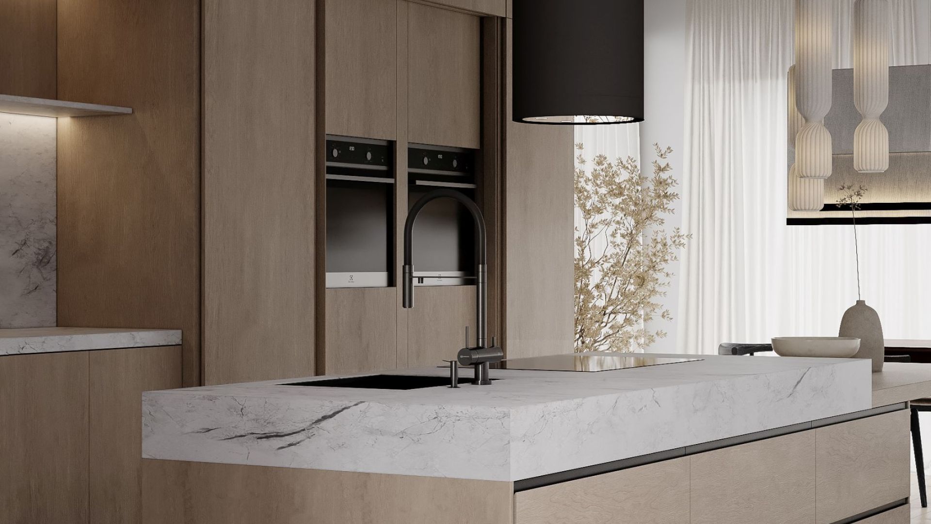 Hota insula Tubo Black Matt Gesture Control - Negru Mat - Vizualizare 7