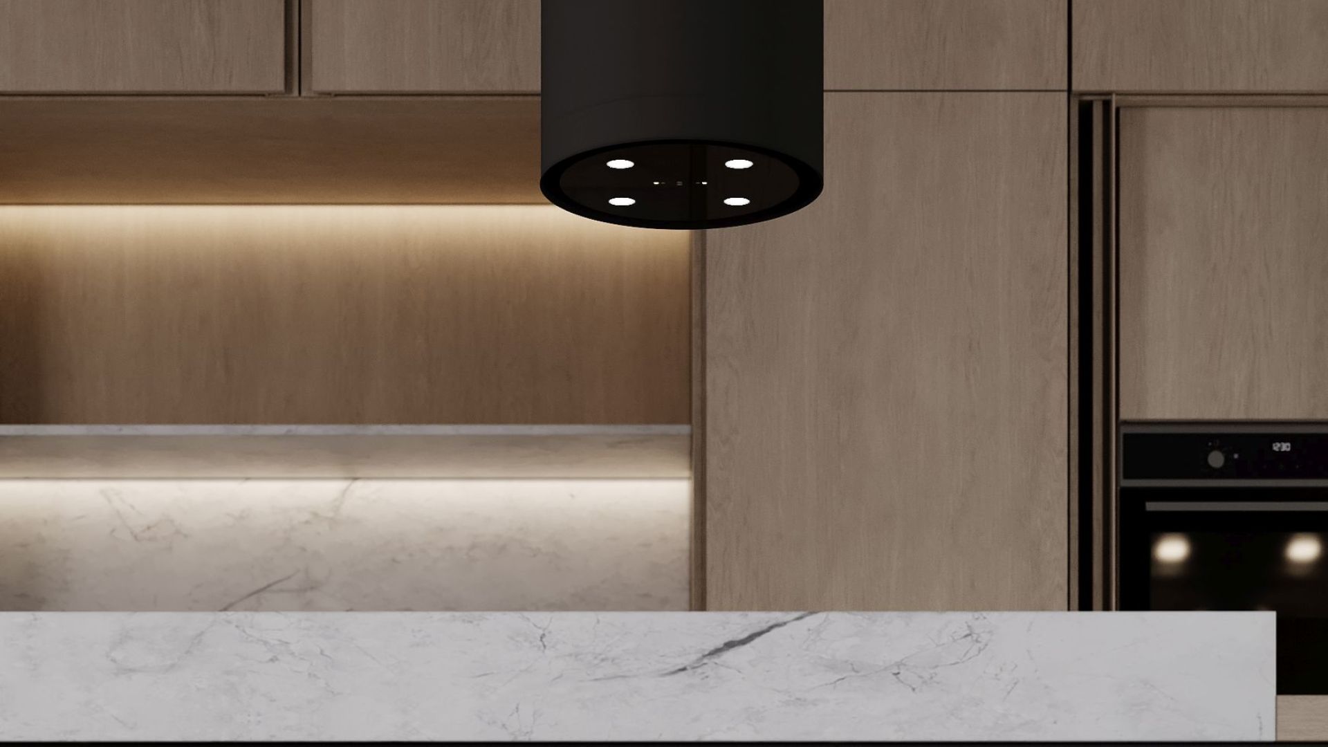 Hota insula Tubo Black Matt Gesture Control - Negru Mat - Vizualizare 8