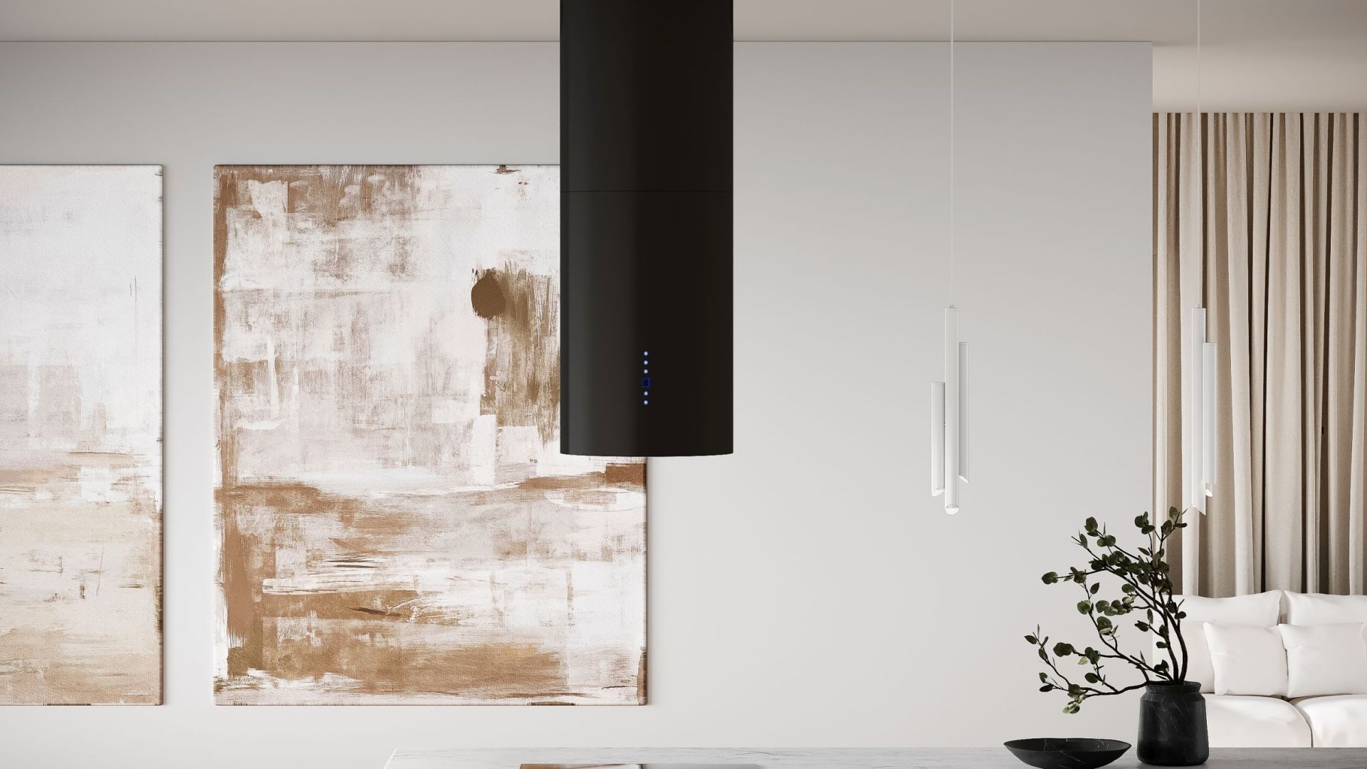 Hota insula Tubo Black Matt - Negru Mat - Vizualizare 6