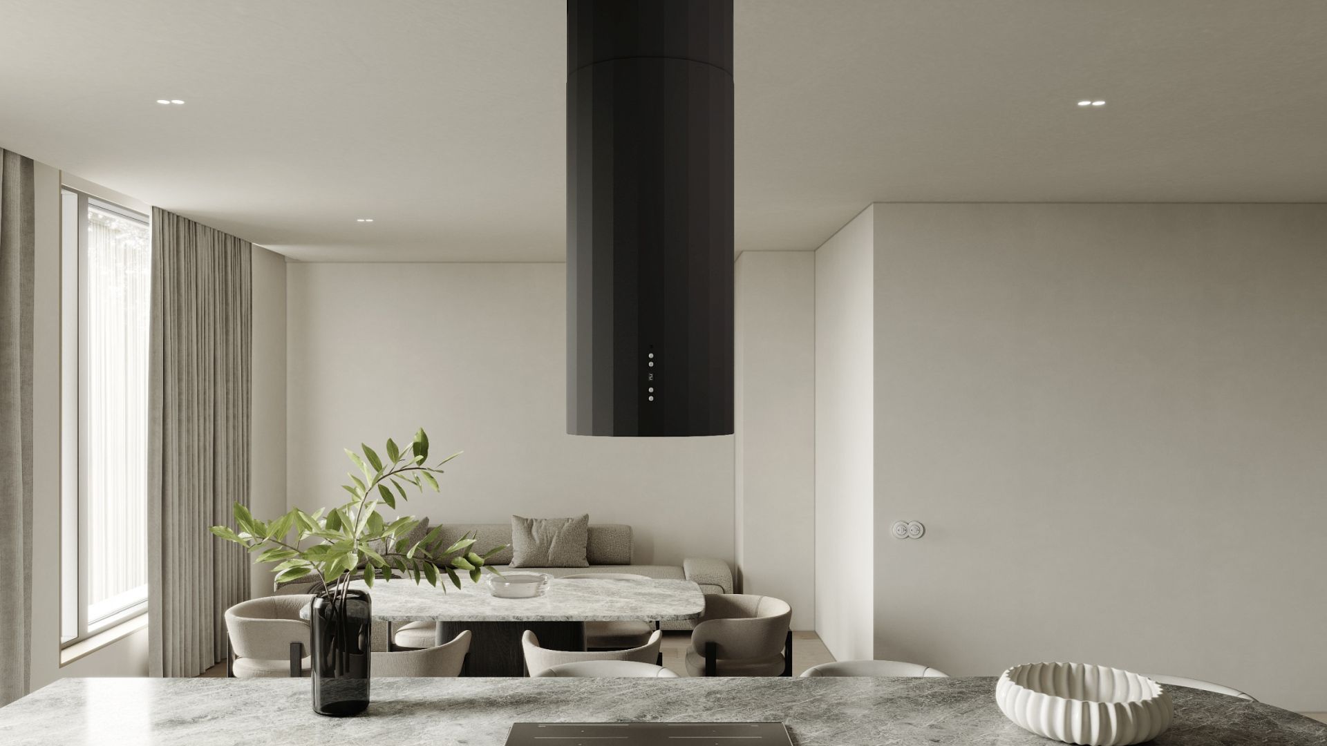 Hota insula Viva Black Matt - Negru Mat - Vizualizare 8