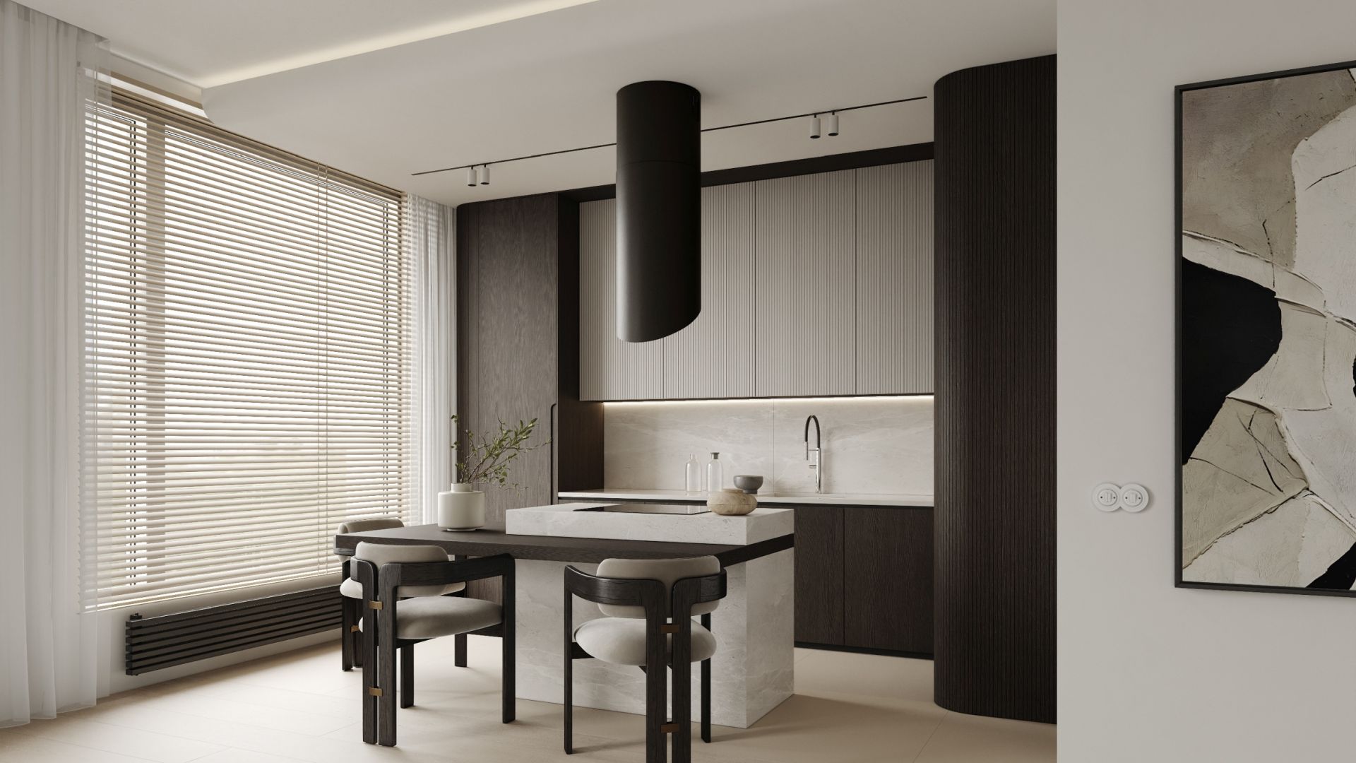 Hota insula Hiro Black Matt - Negru Mat - Vizualizare 3