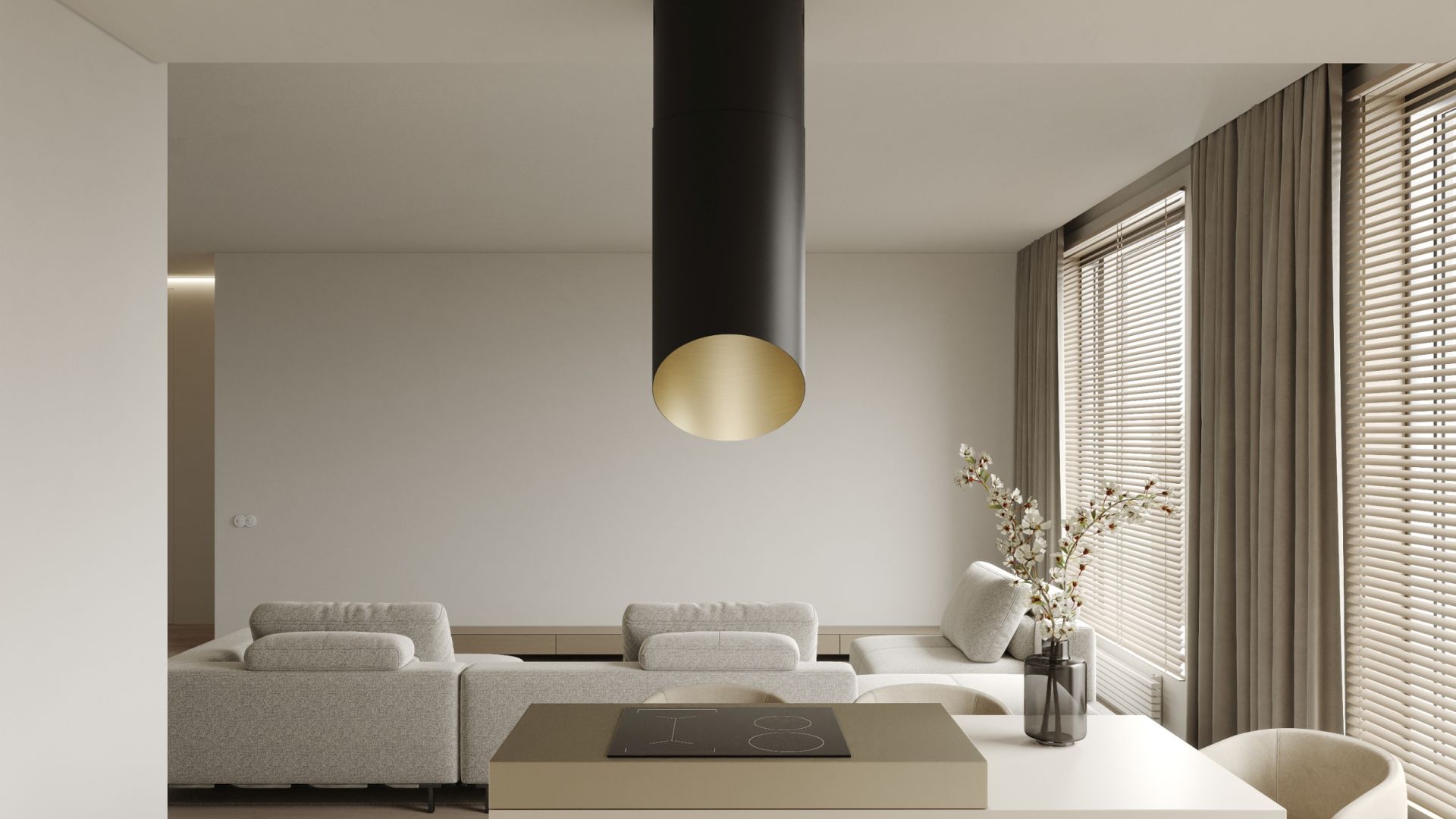 Hota insula Hiro Color Black-Gold - Negru Mat/Auriu - Vizualizare