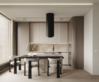 Hota insula Hiro Color Black-Kashmir - Negru Mat/Cașmir - 40 cm - Vizualizare