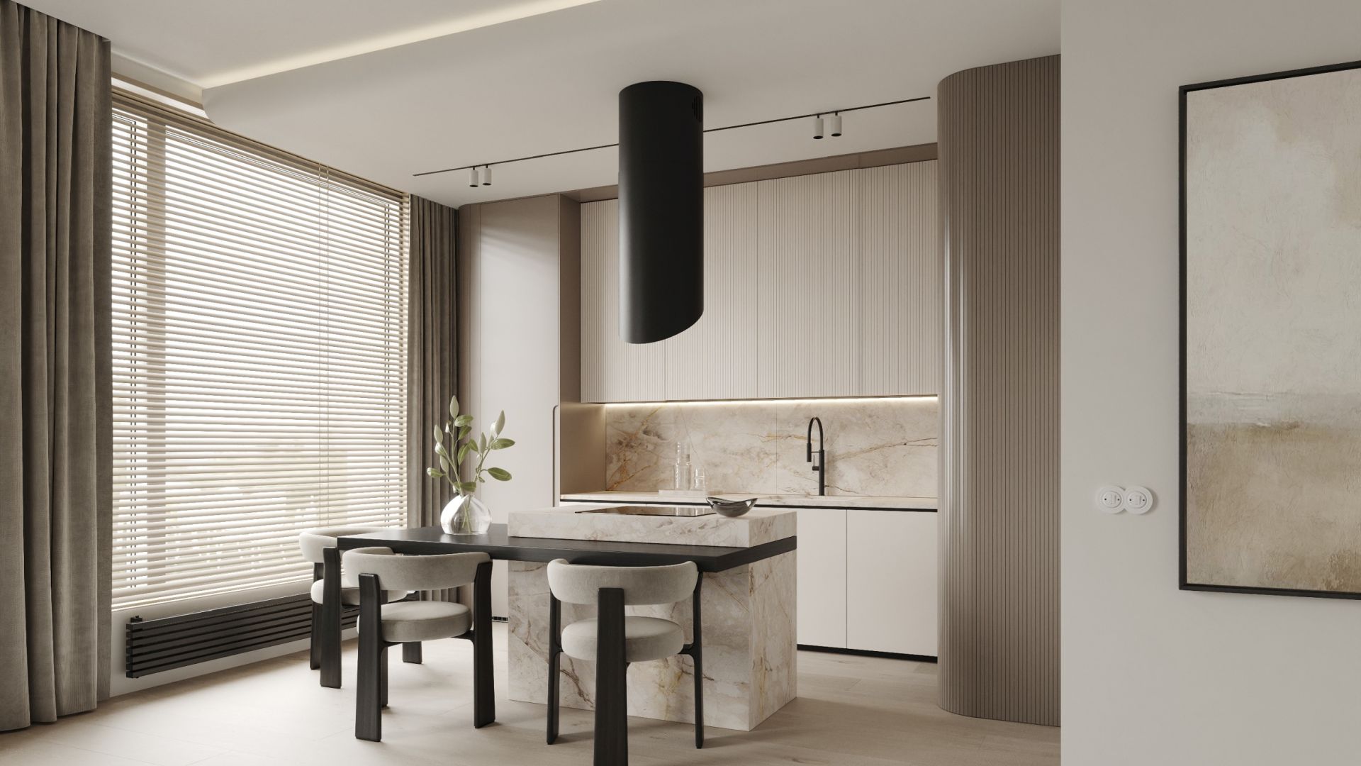 Hota insula Hiro Color Black-Kashmir - Negru Mat/Cașmir - Vizualizare 9
