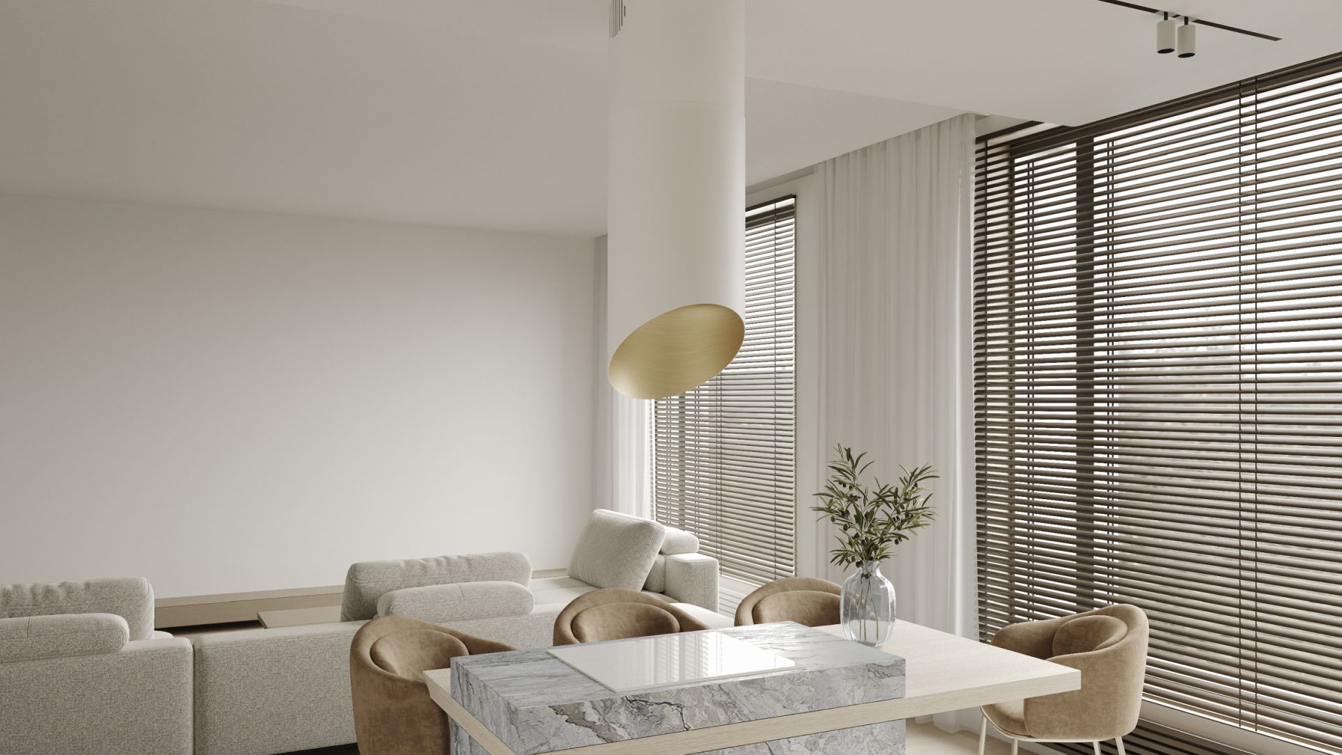 Hota insula Hiro Color White-Gold - Alb Mat/Auriu - Vizualizare