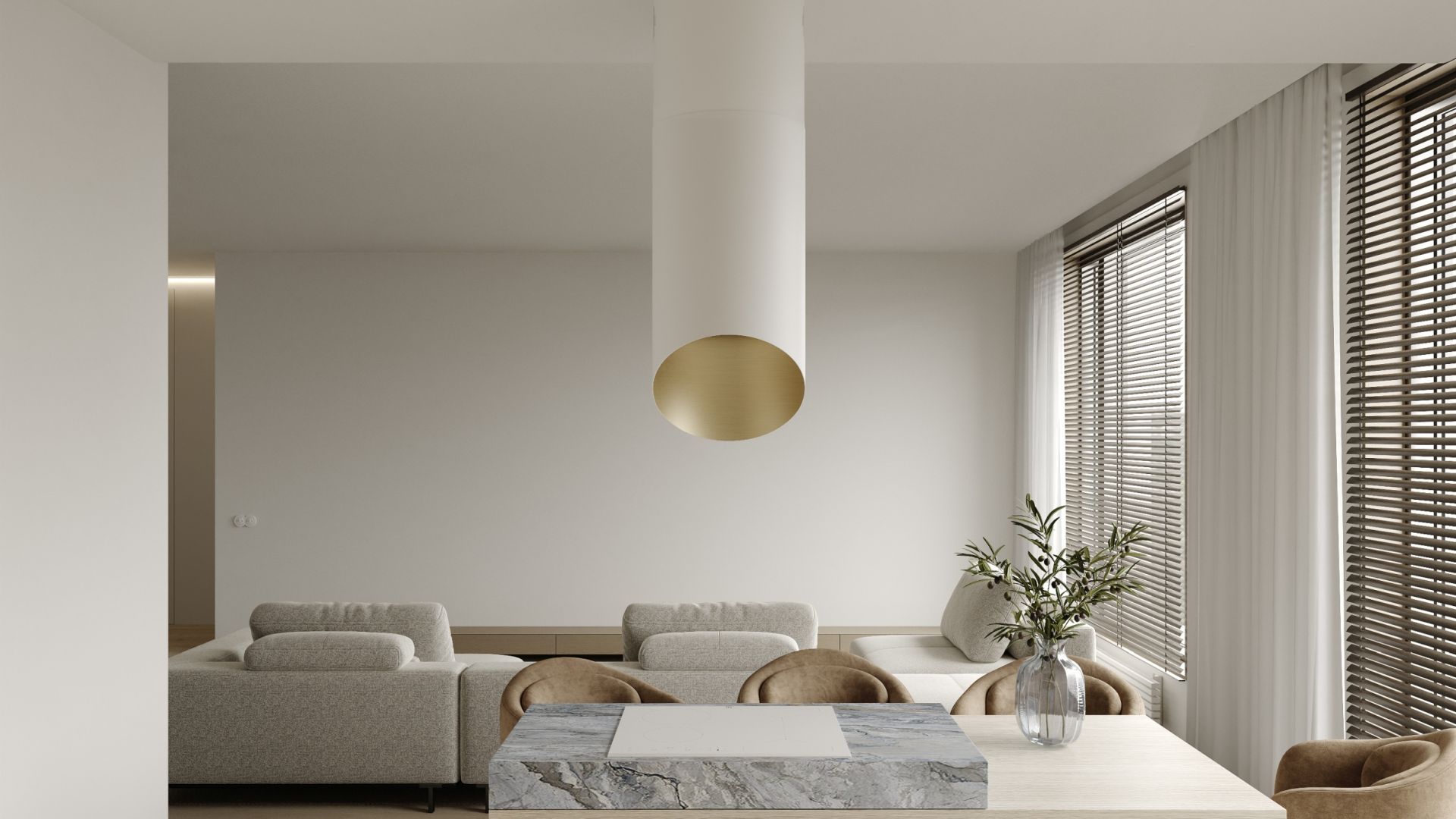 Hota insula Hiro Color White-Gold - Alb Mat/Auriu - Vizualizare 2