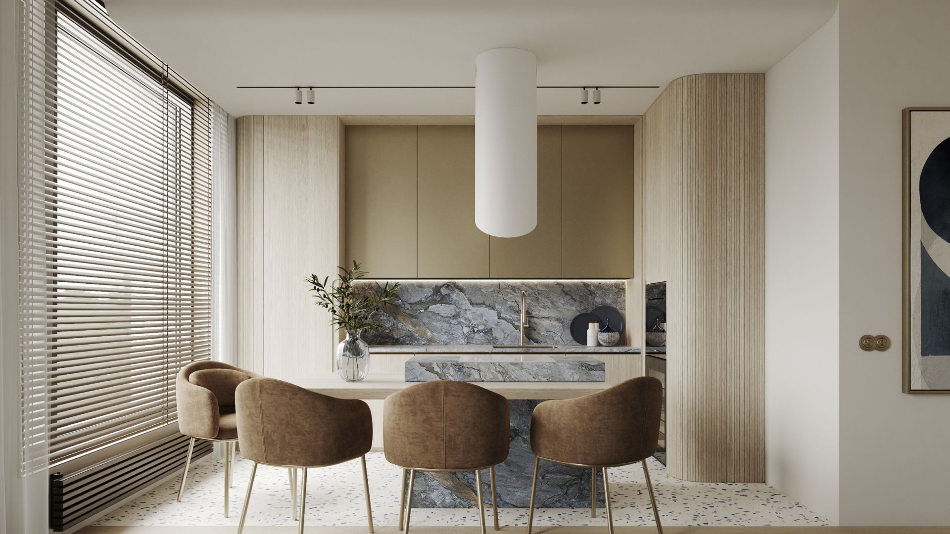 Hota insula Hiro Color White-Gold - Alb Mat/Auriu - Vizualizare 5