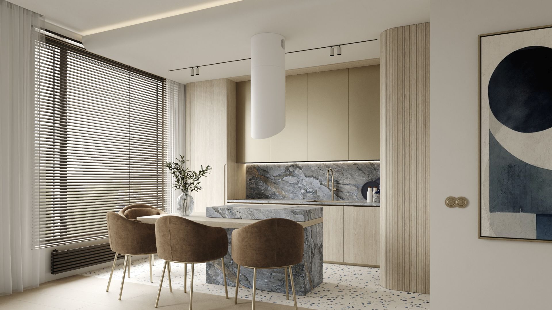 Hota insula Hiro Color White-Gold - Alb Mat/Auriu - Vizualizare 7