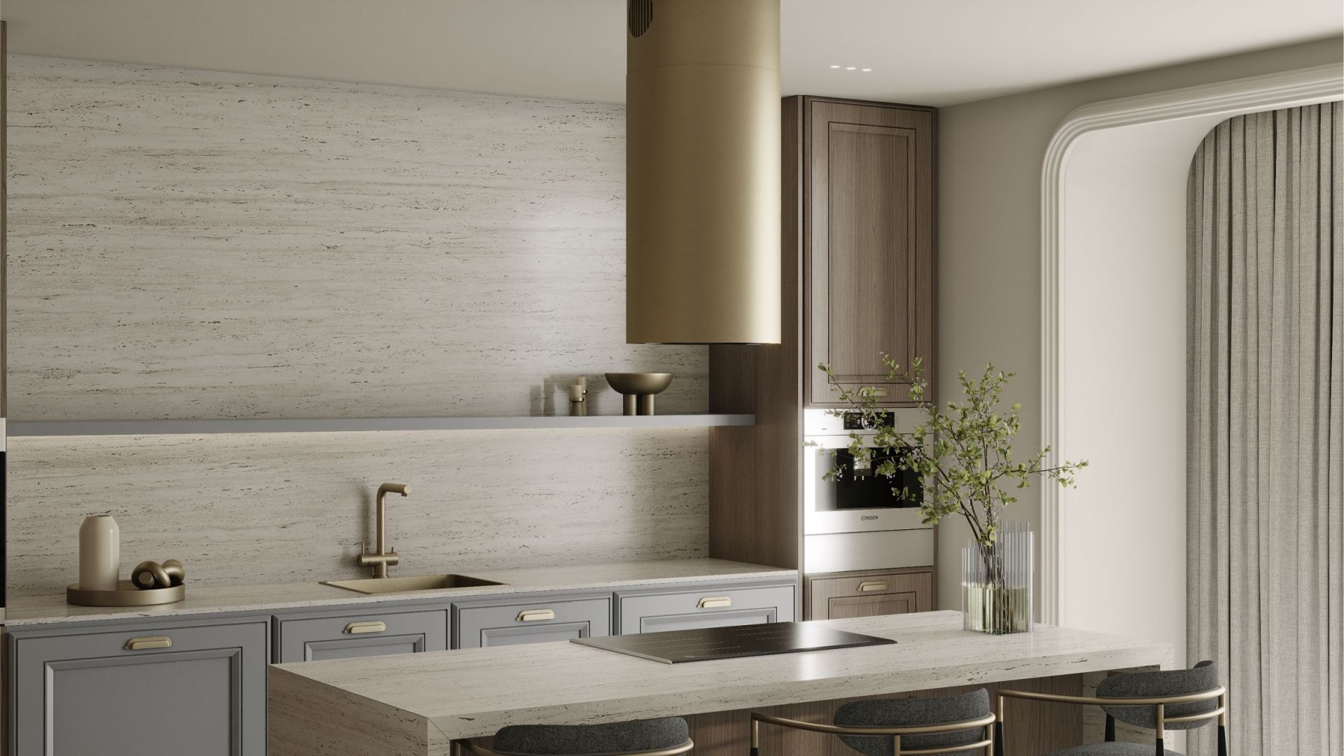 Hota insula Cylindro Gold - Gold - Vizualizare 3