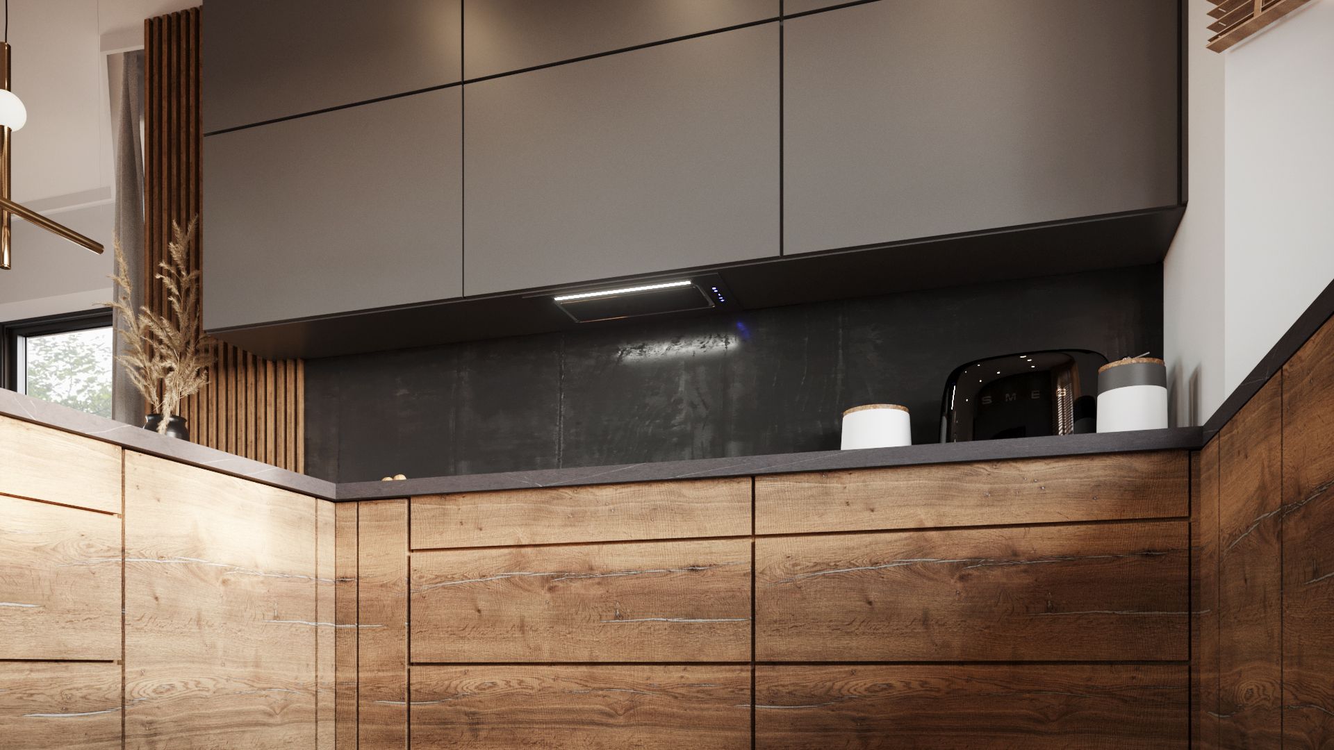 Hota Incorporabile Lando Glass Black - Negru - Vizualizare 3