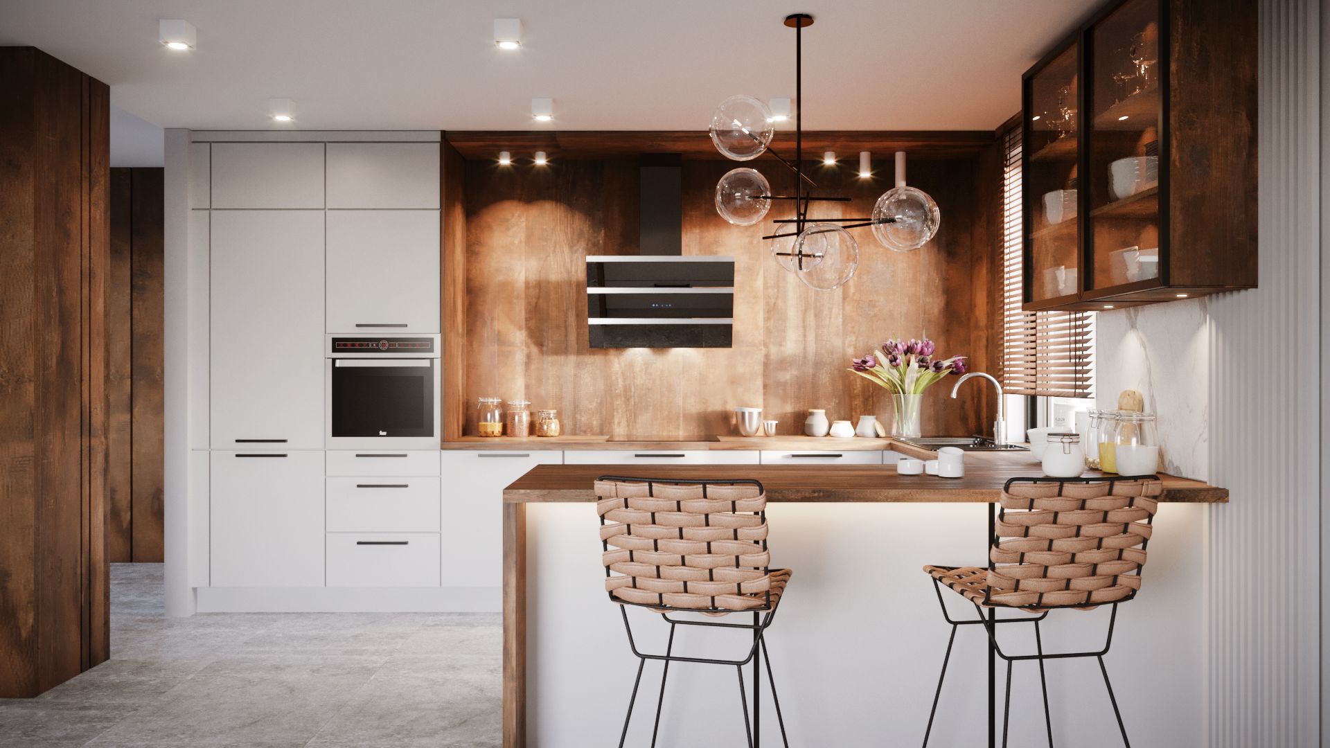 Hota decorative Merido Black - Negru lucios - Vizualizare 2