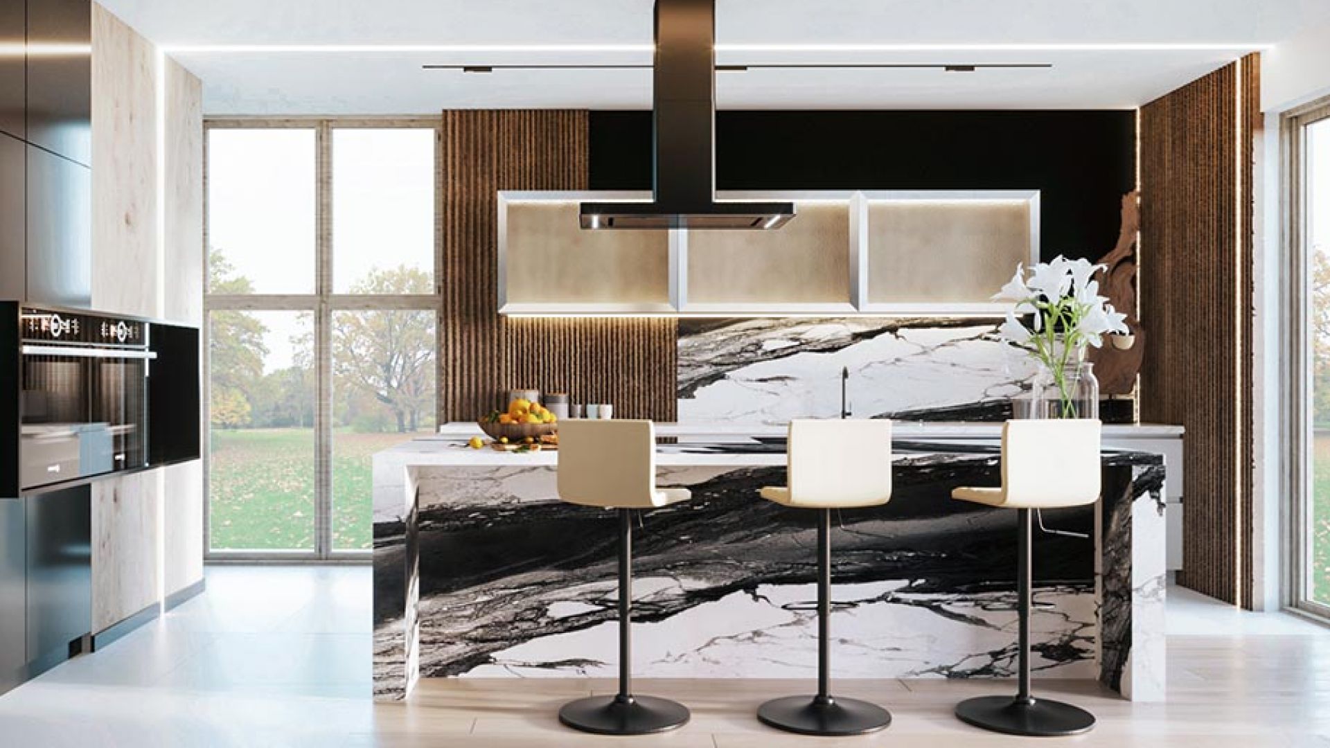 Hota insula Decor Island Black Matt - Negru Mat - Vizualizare