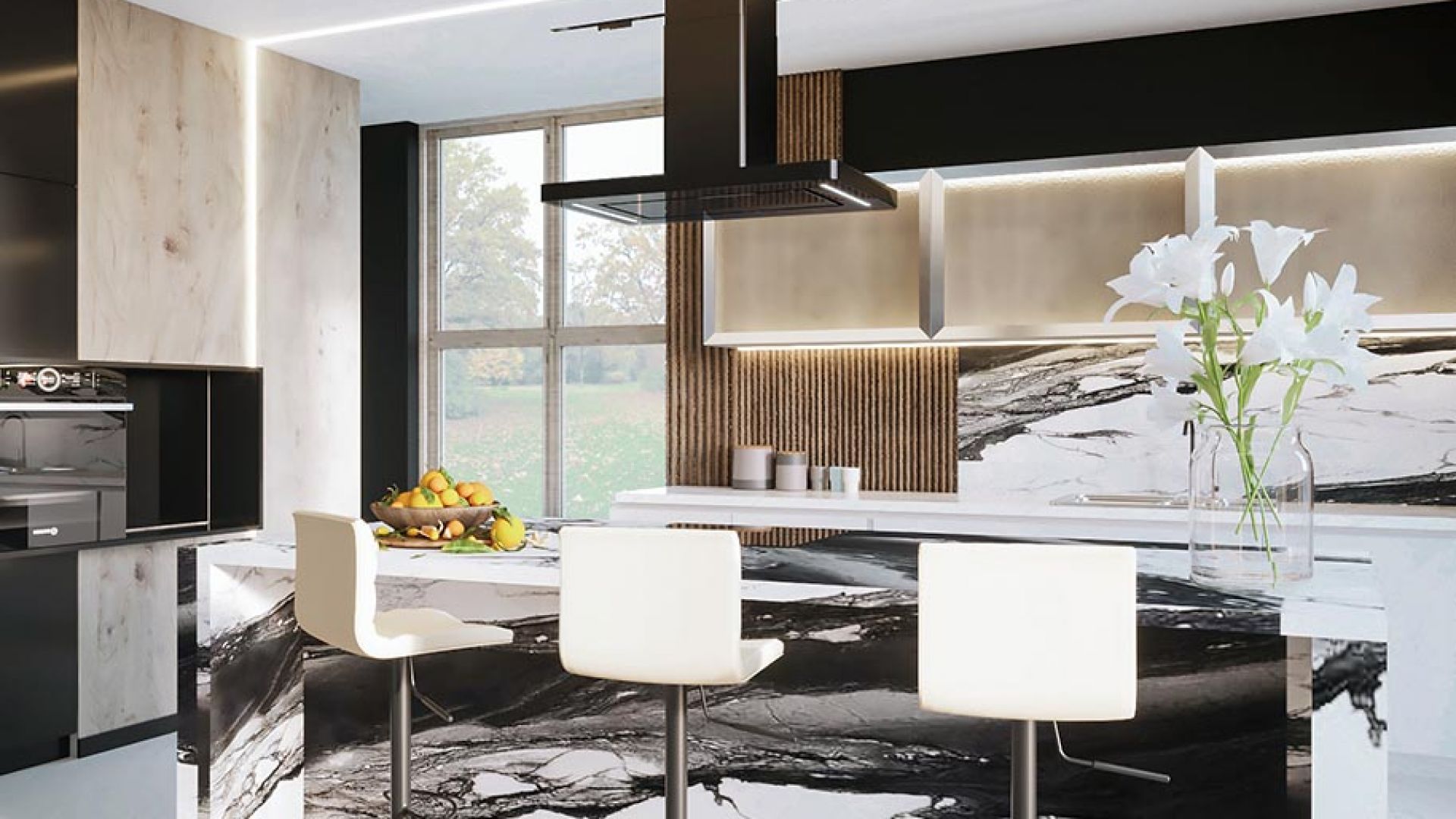 Hota insula Decor Island Black Matt - Negru Mat - Vizualizare 2