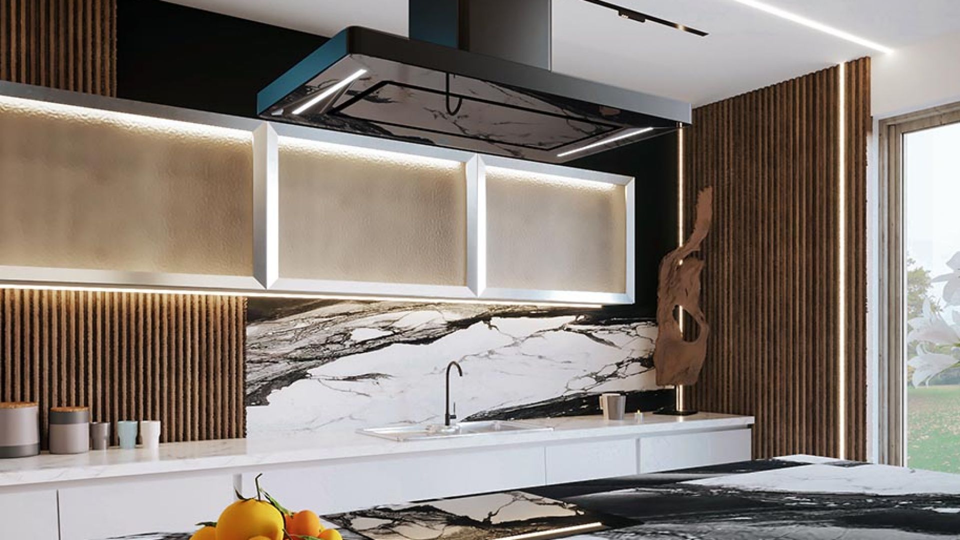 Hota insula Decor Island Black Matt - Negru Mat - Vizualizare 3