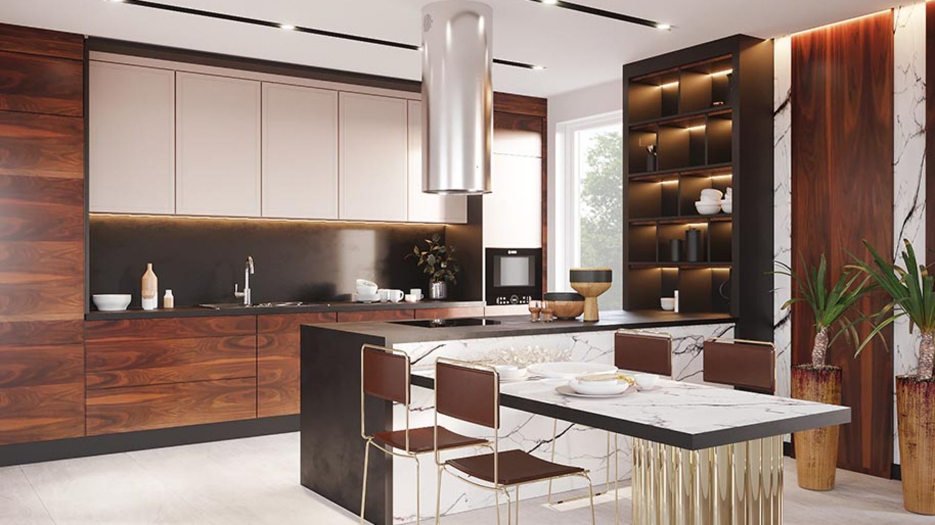 Hota insula Cylindro Inox - INOX - Vizualizare