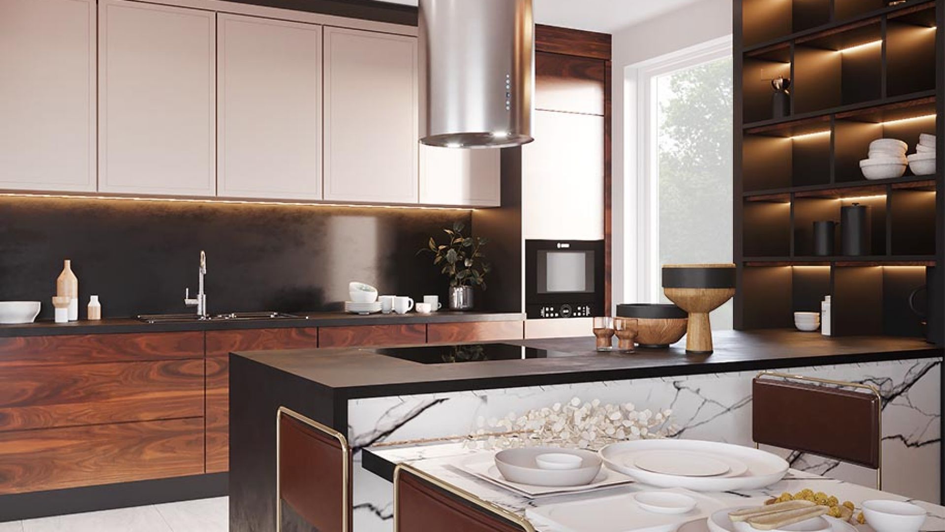 Hota insula Cylindro Inox - INOX - Vizualizare 2