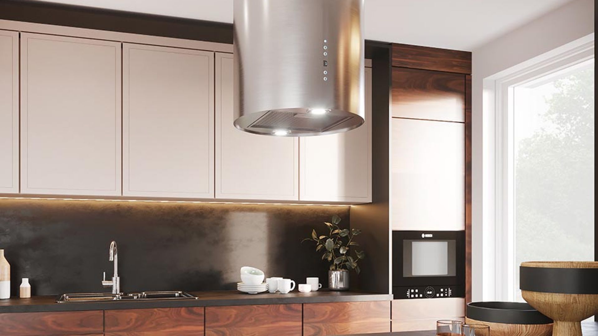 Hota insula Cylindro Inox - INOX - Vizualizare 3