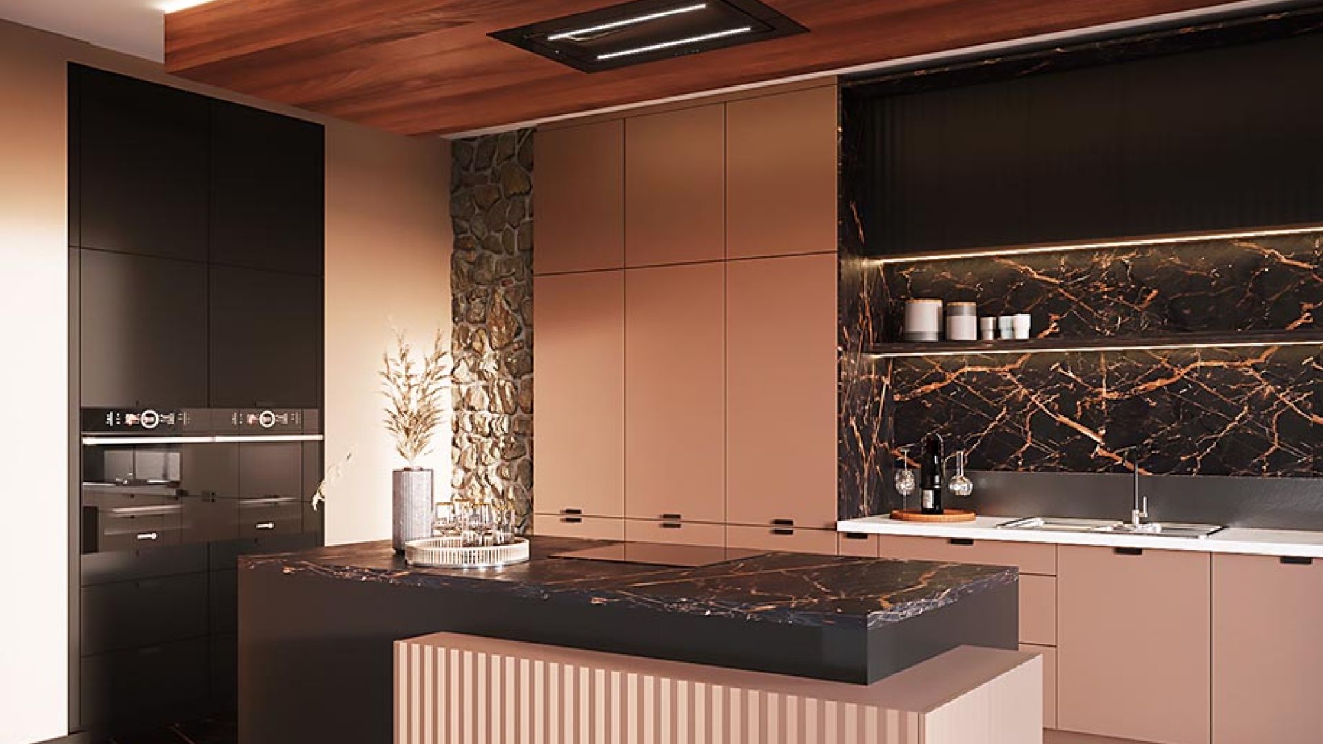 Hota De tavan Grand Black - Negru lucios - Vizualizare 2