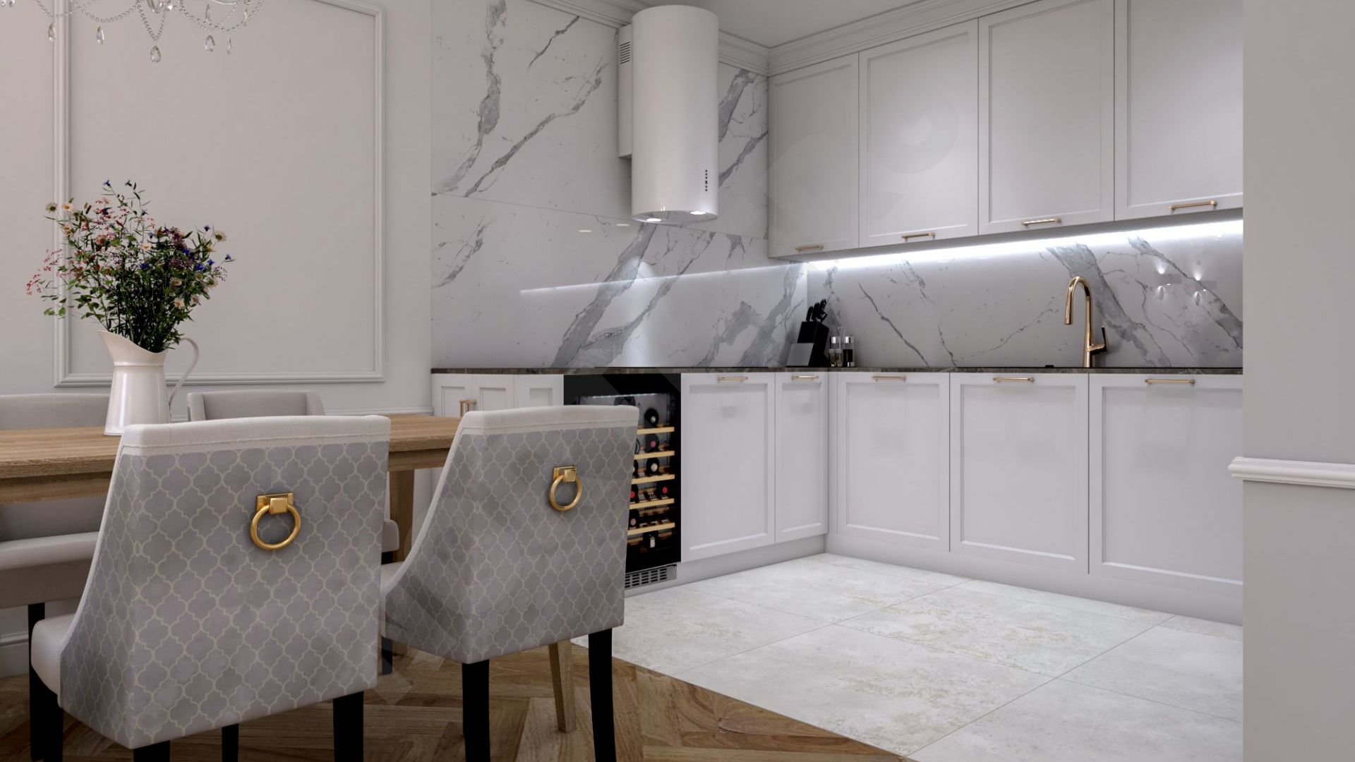 Hota decorative Cylindro OR White Matt - Alb Mat - Vizualizare