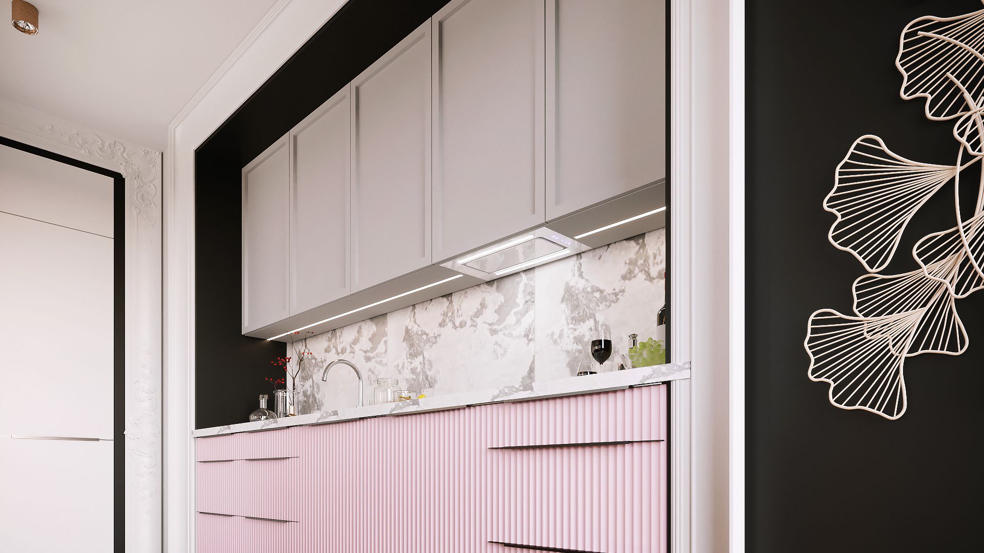 Hota Incorporabile Lando Glass 2STRIPS White - Alb - Vizualizare 2