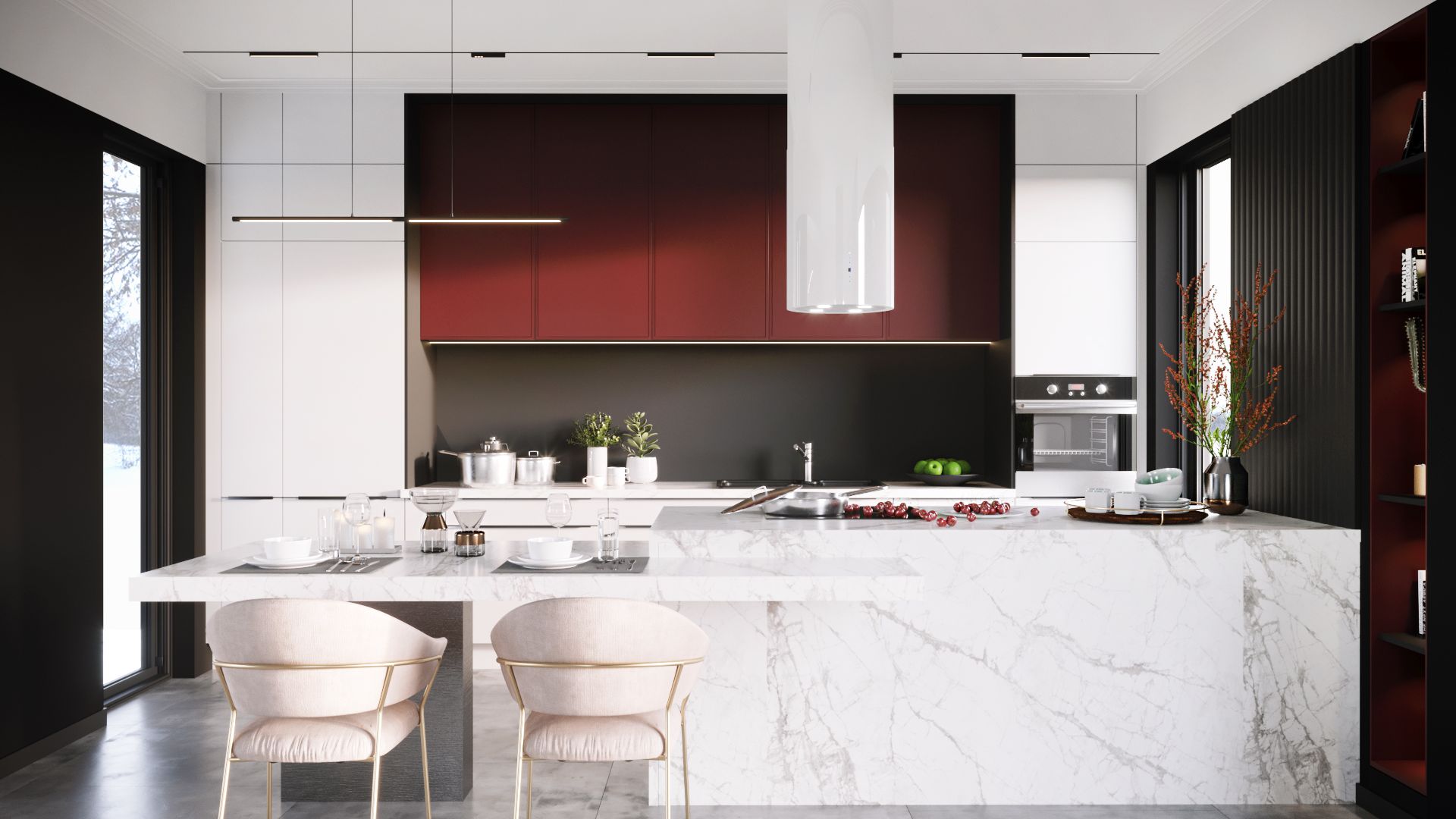 Hota insula Tubo White Matt - Alb Mat - Vizualizare 2