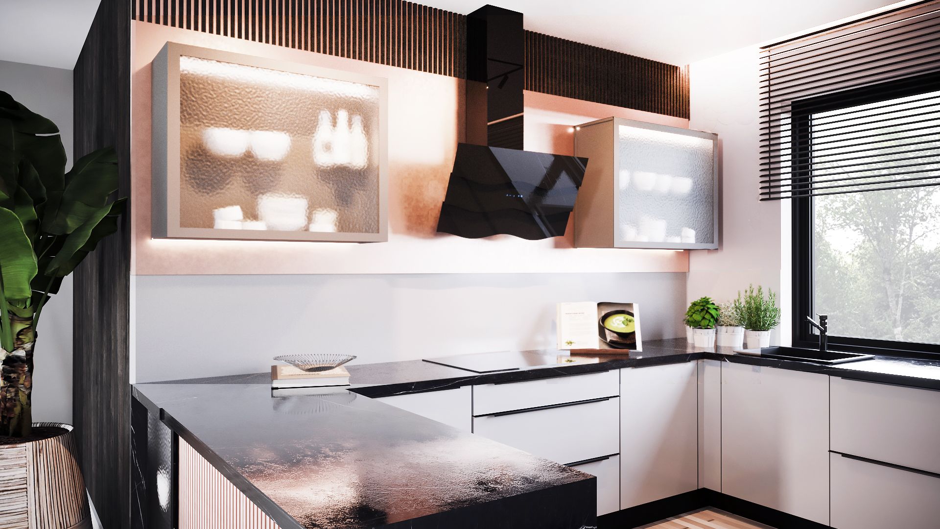 Hota decorative Ivo Black - Negru lucios - Vizualizare 3