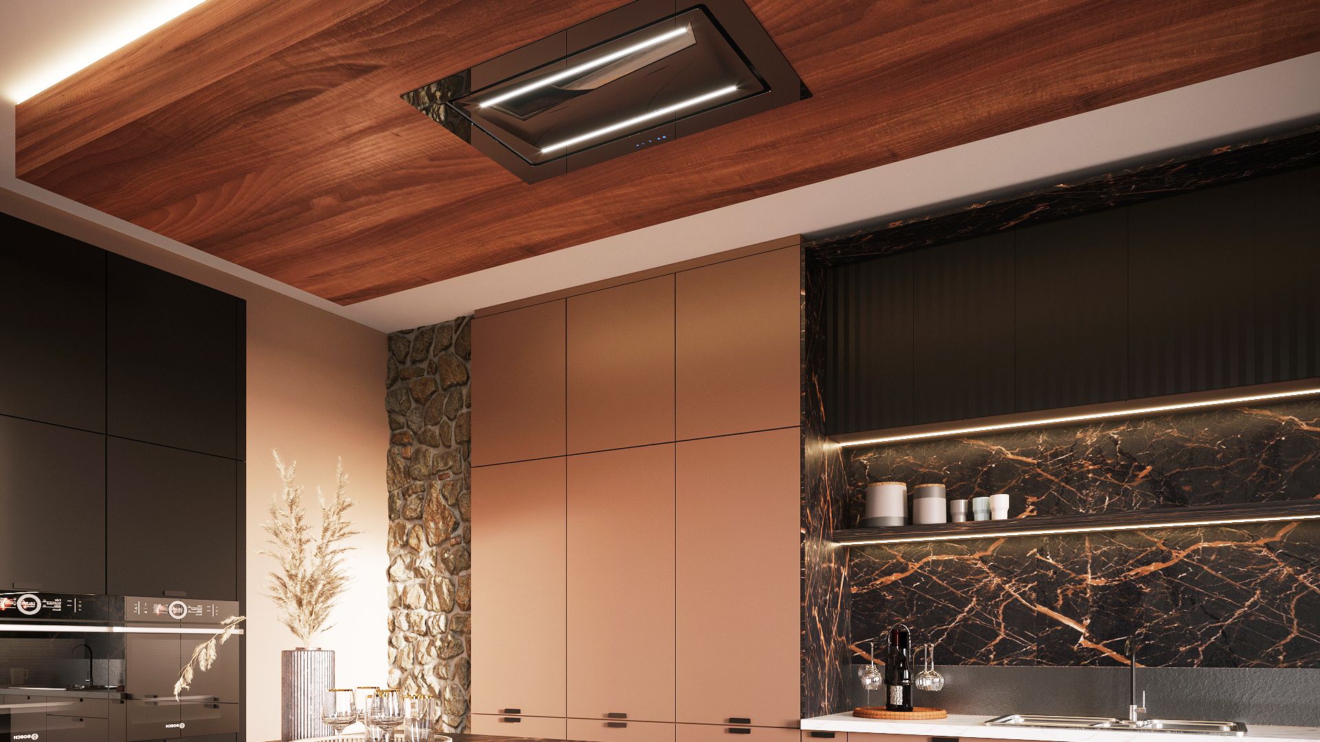 Hota De tavan Grand Super Slim Black - Negru lucios - Vizualizare 2